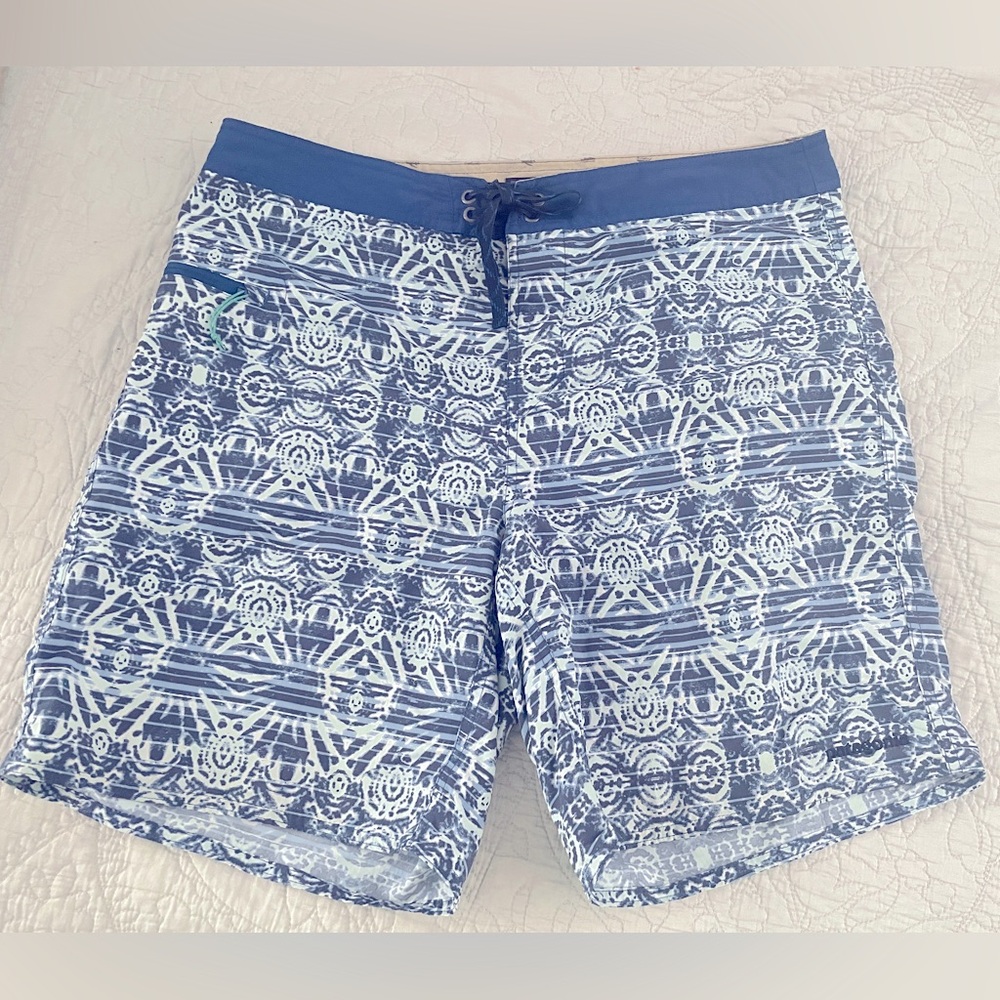 Patagonia Wavefarer Nylon Board Swim Shorts Sunburst- 19” Mens Size 36
